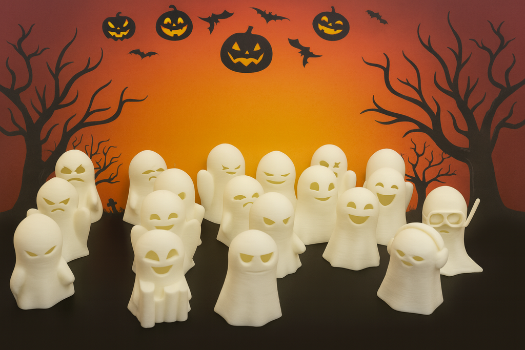 👻 19 Ghosts Halloween Decoration – Spooky Set