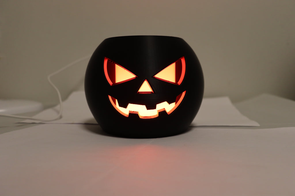 🎃 Jack-O’ Pumpkin Mini Lamp – Portable Halloween Light  - Black