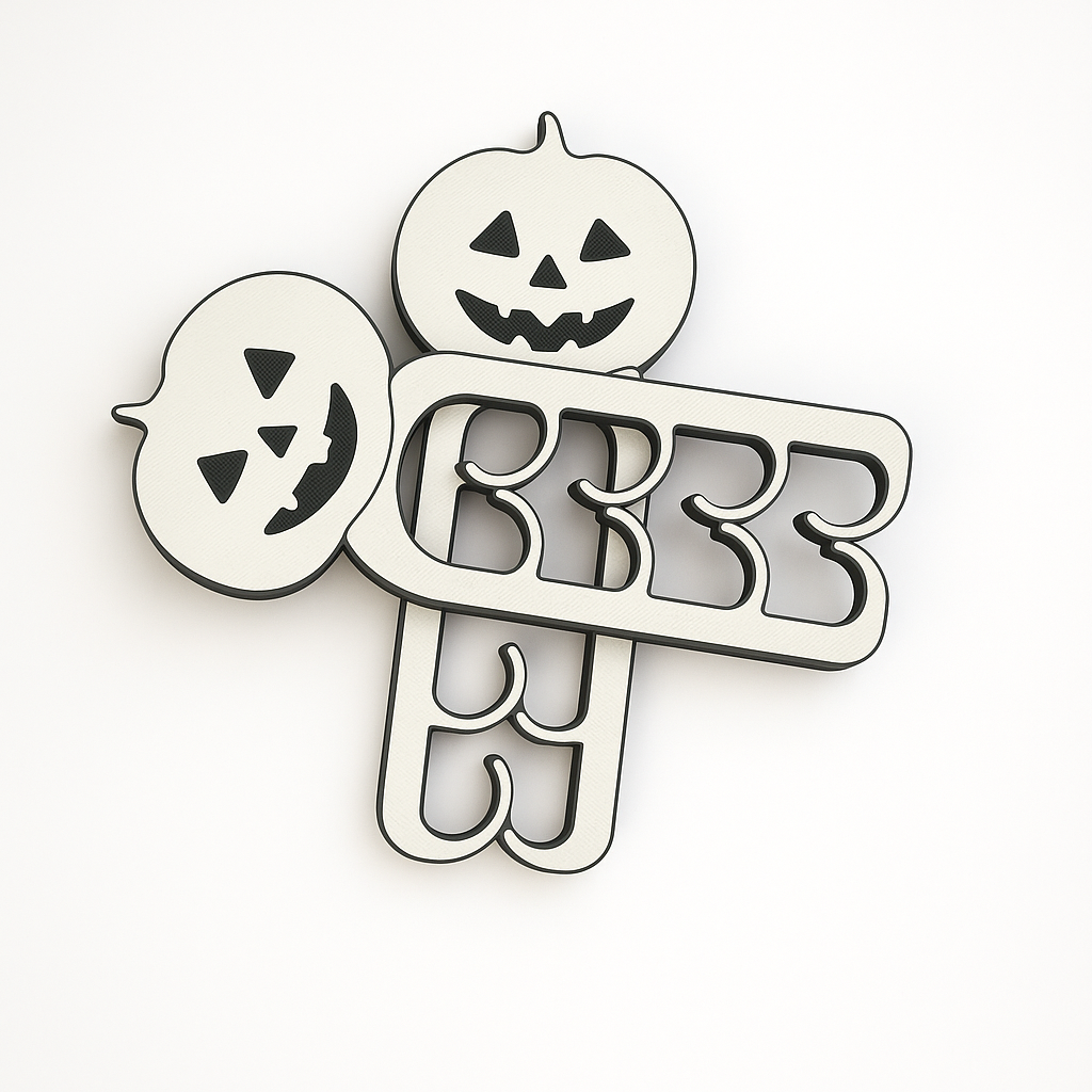 🎃 Helovīna laternu klipši (2 gab. komplekts) balti