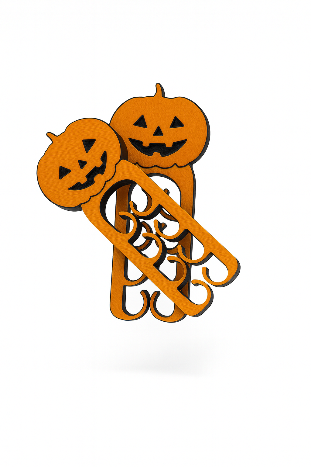 🎃 Halloween Jack-o’-Lantern Chip Clips (Set of 2)