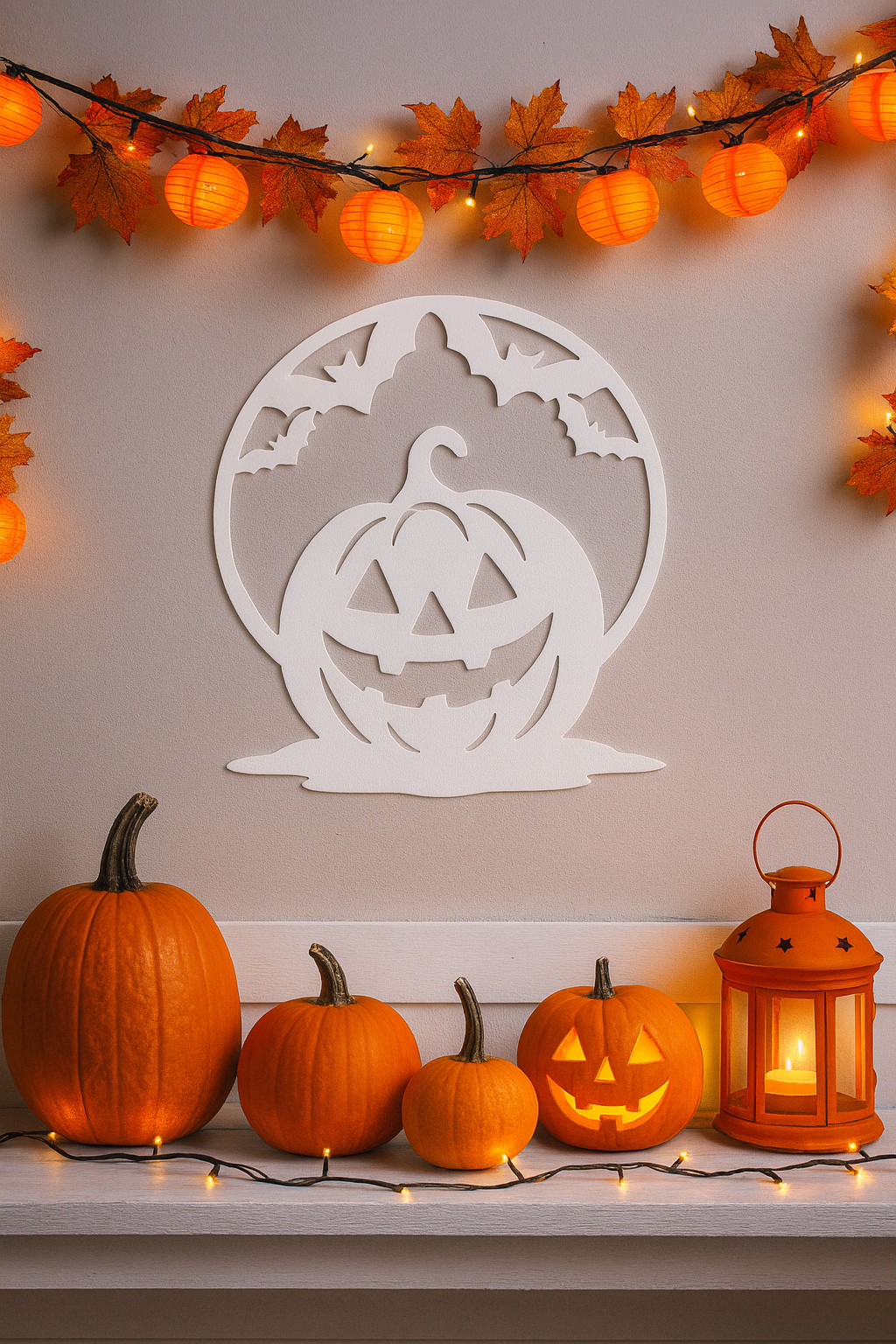 🎃 Helovīna ķirbju silueta rotājums