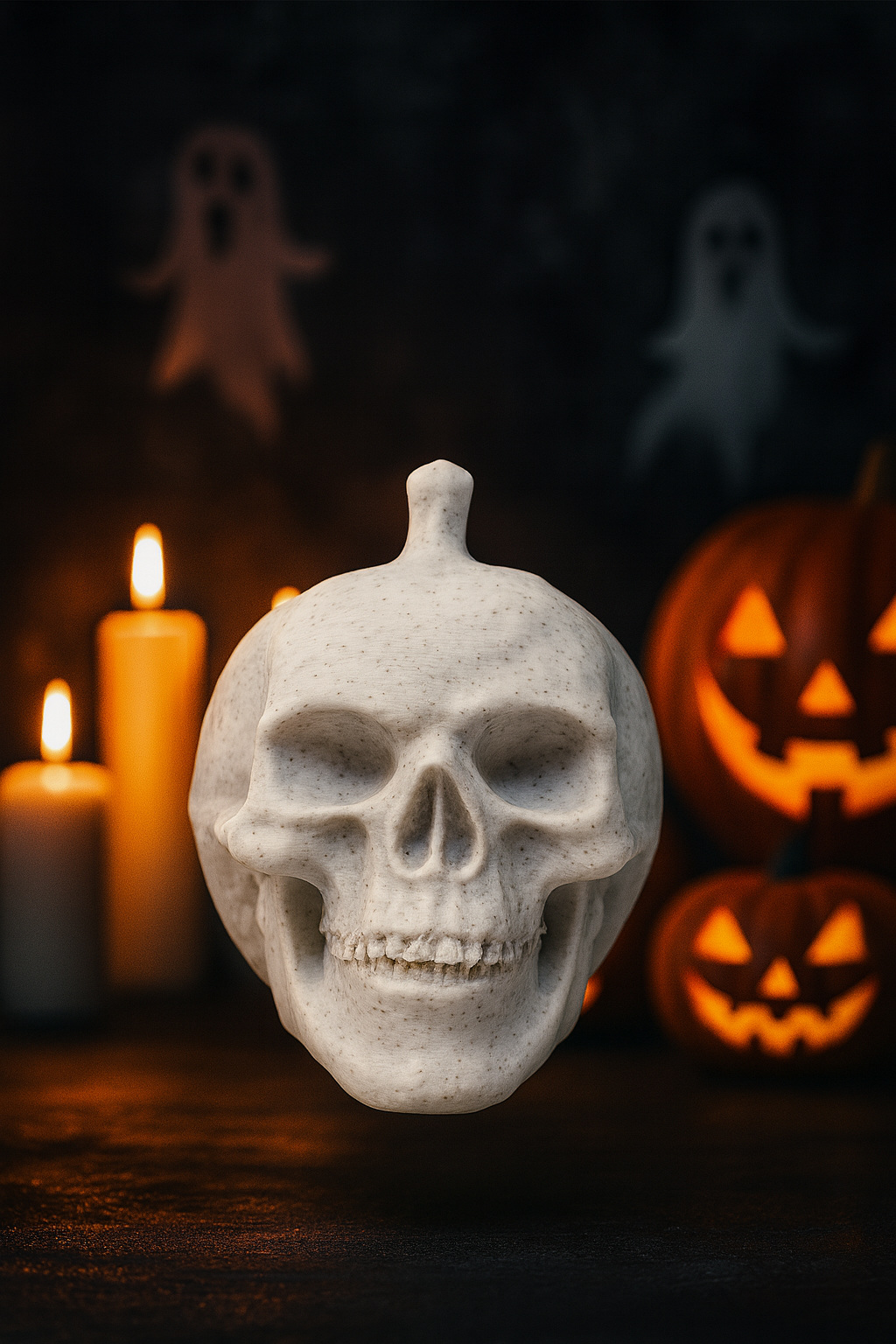 💀🎃 Halloween Skull Pumpkin Decoration – Halloween Décor