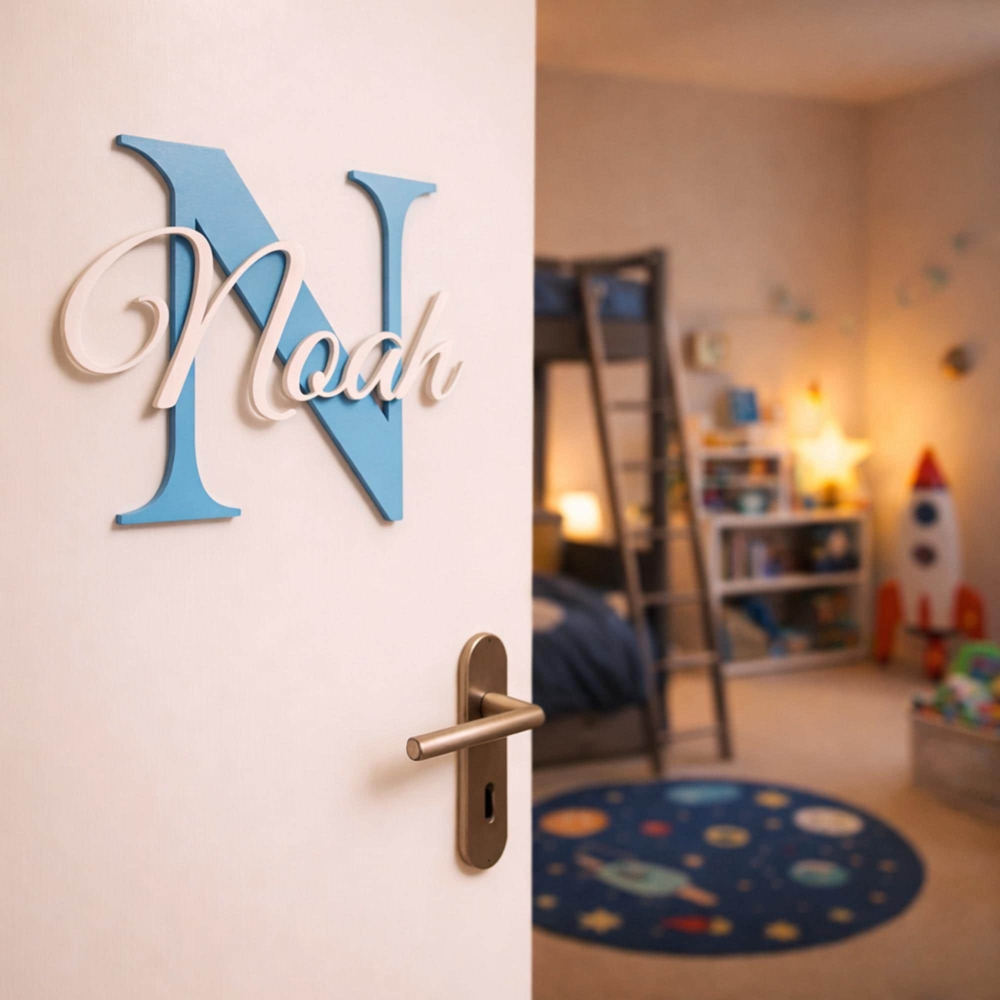 Custom Nursery Name Sign with Initial