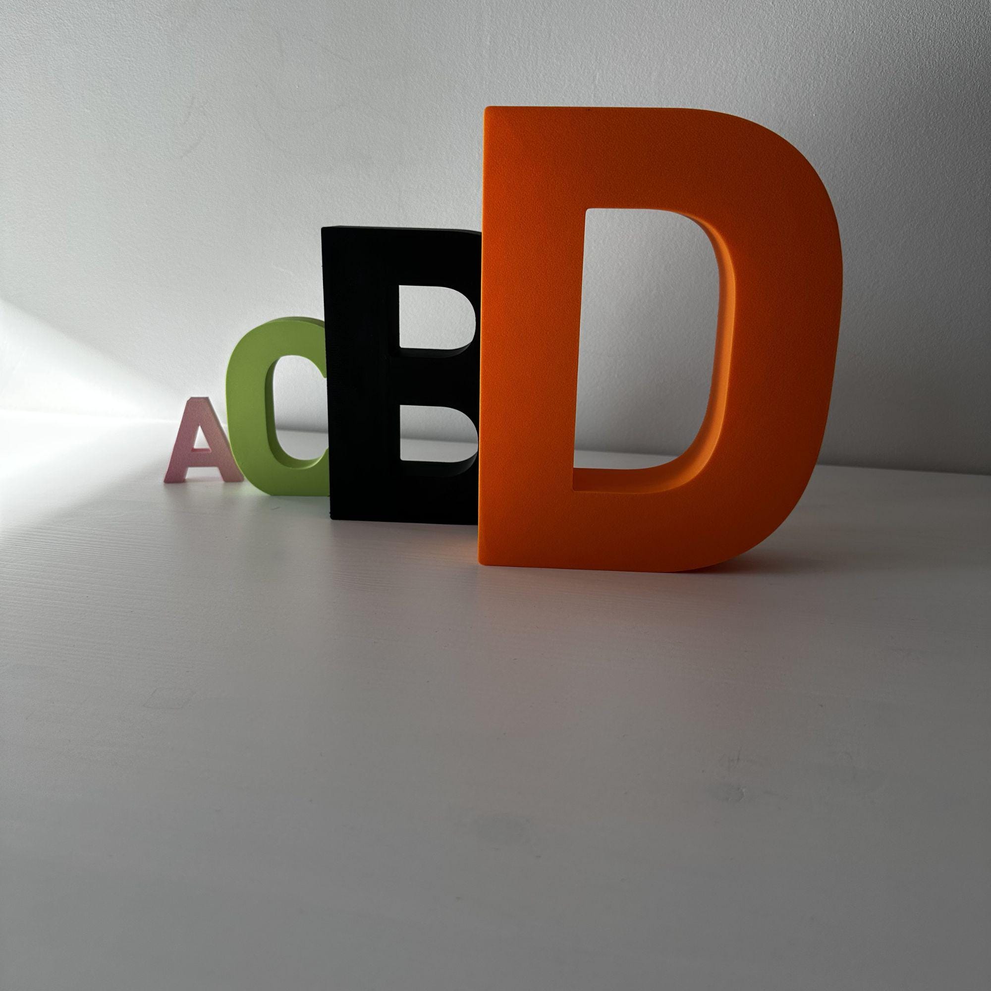 Custom Couples Initials – Freestanding 3D Letters