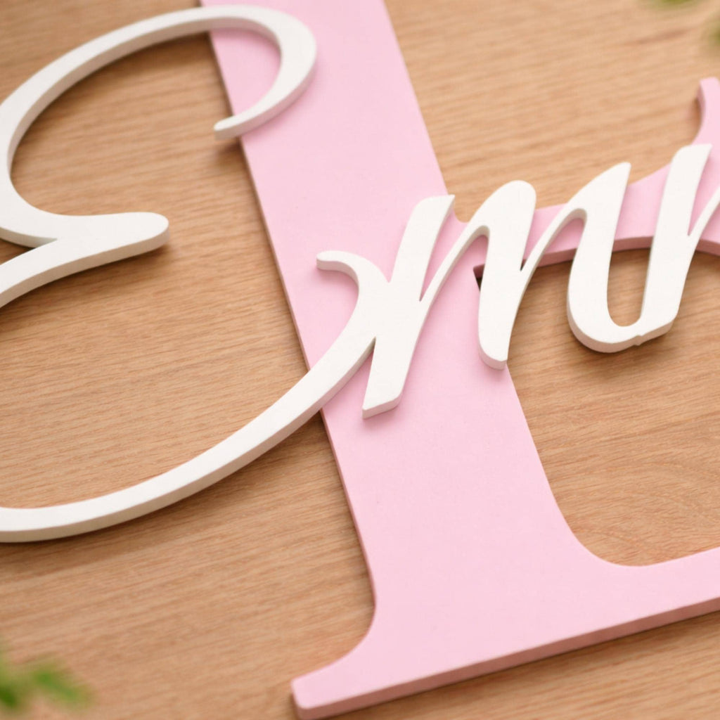 Custom Nursery Name Sign with Initial