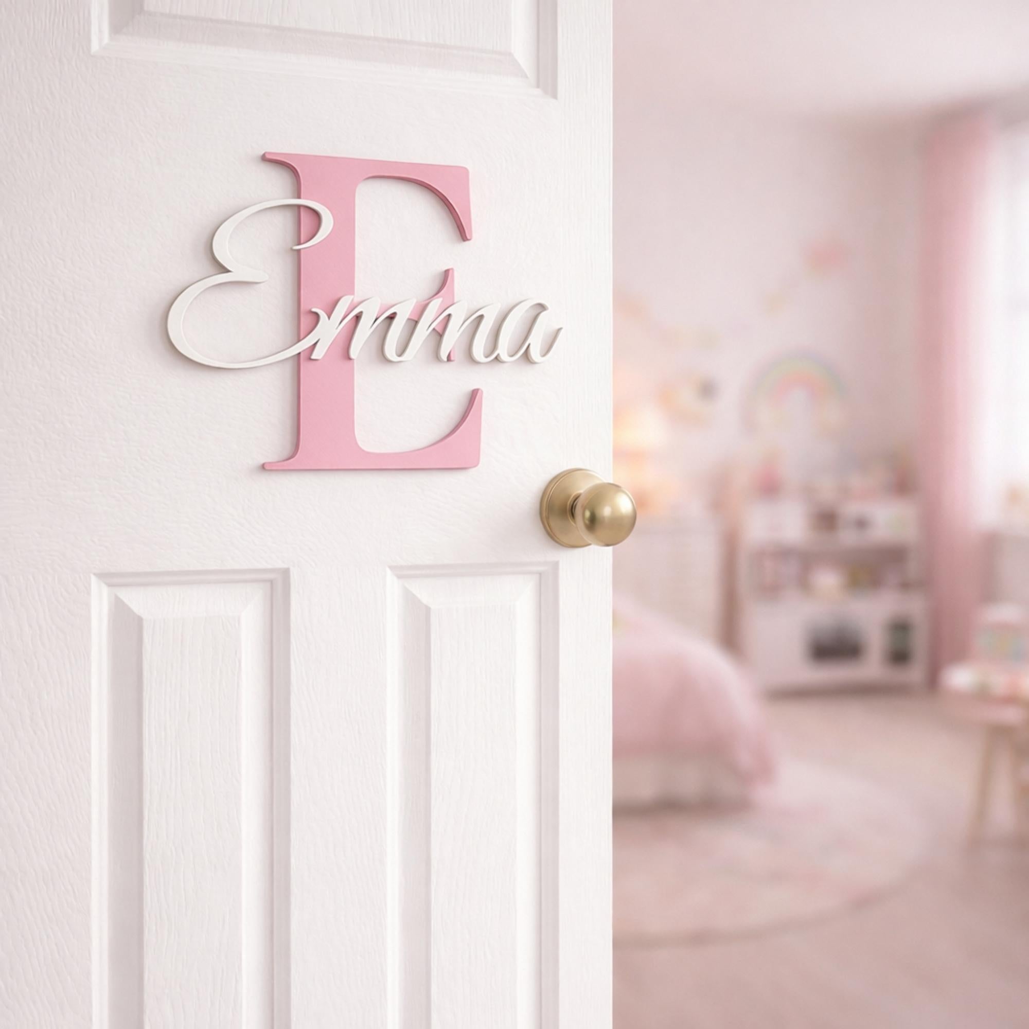 Custom Kids’ Door Name Sign with Initial