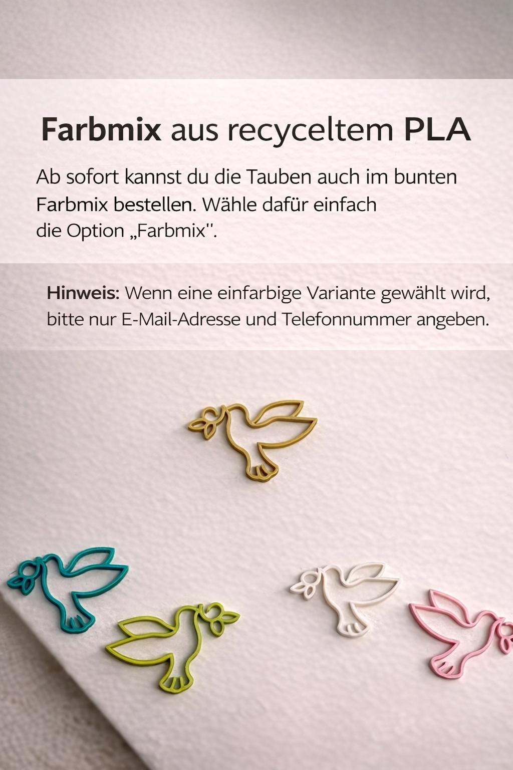 White Dove Table Scatter for Baptism and Communion – detail view 2