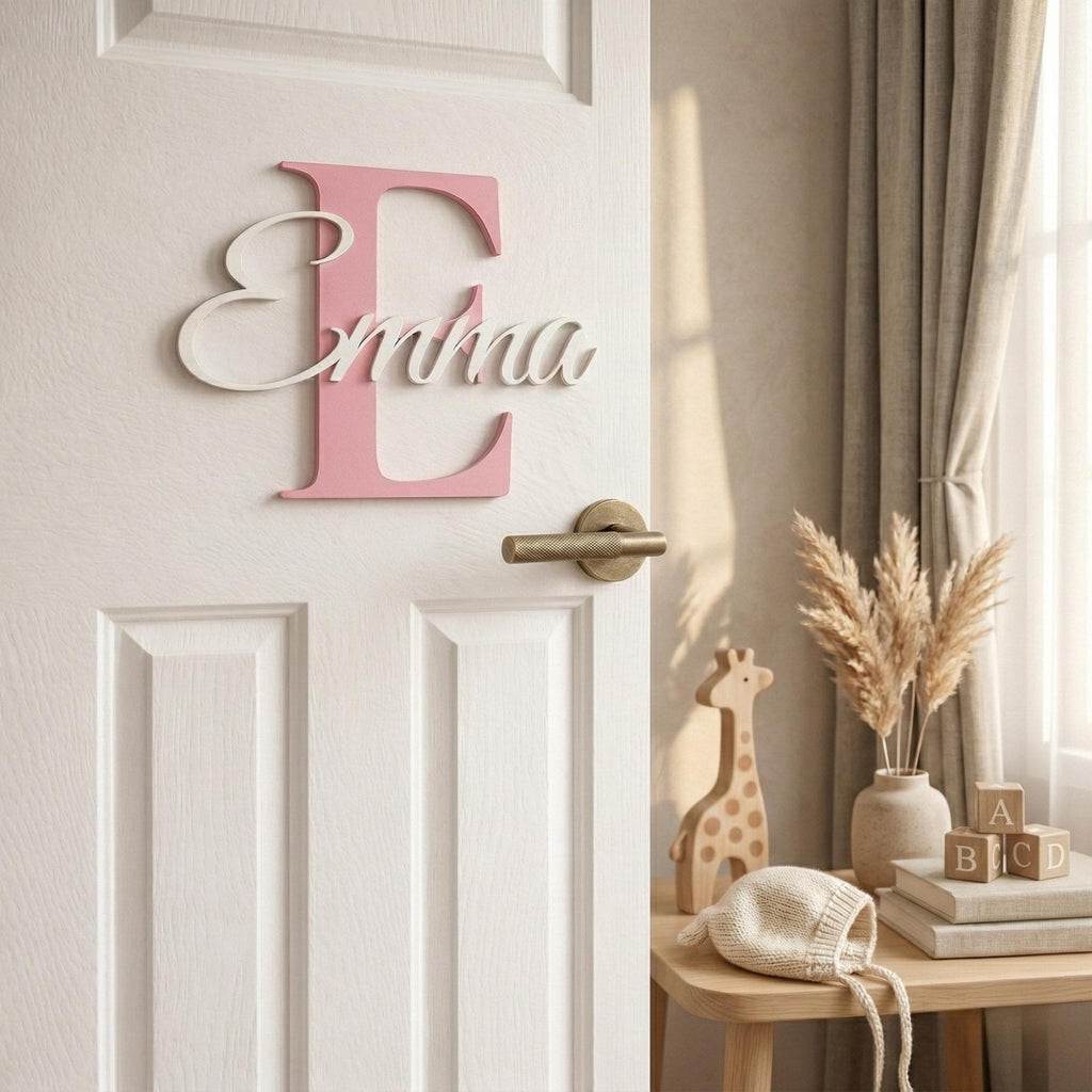 Personalized Script Nursery Name Sign