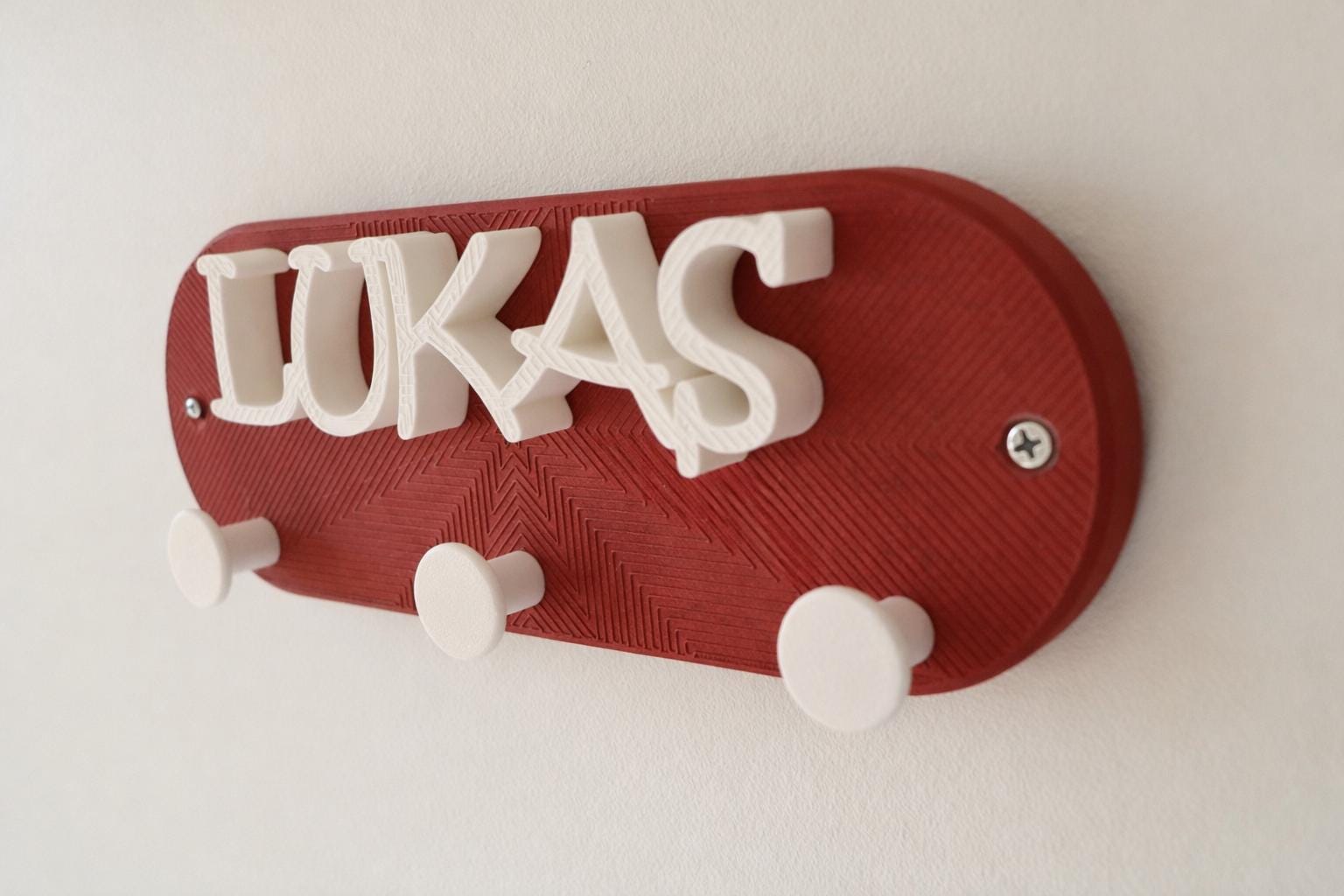 Personalized Kids’ Backpack Wall Hook