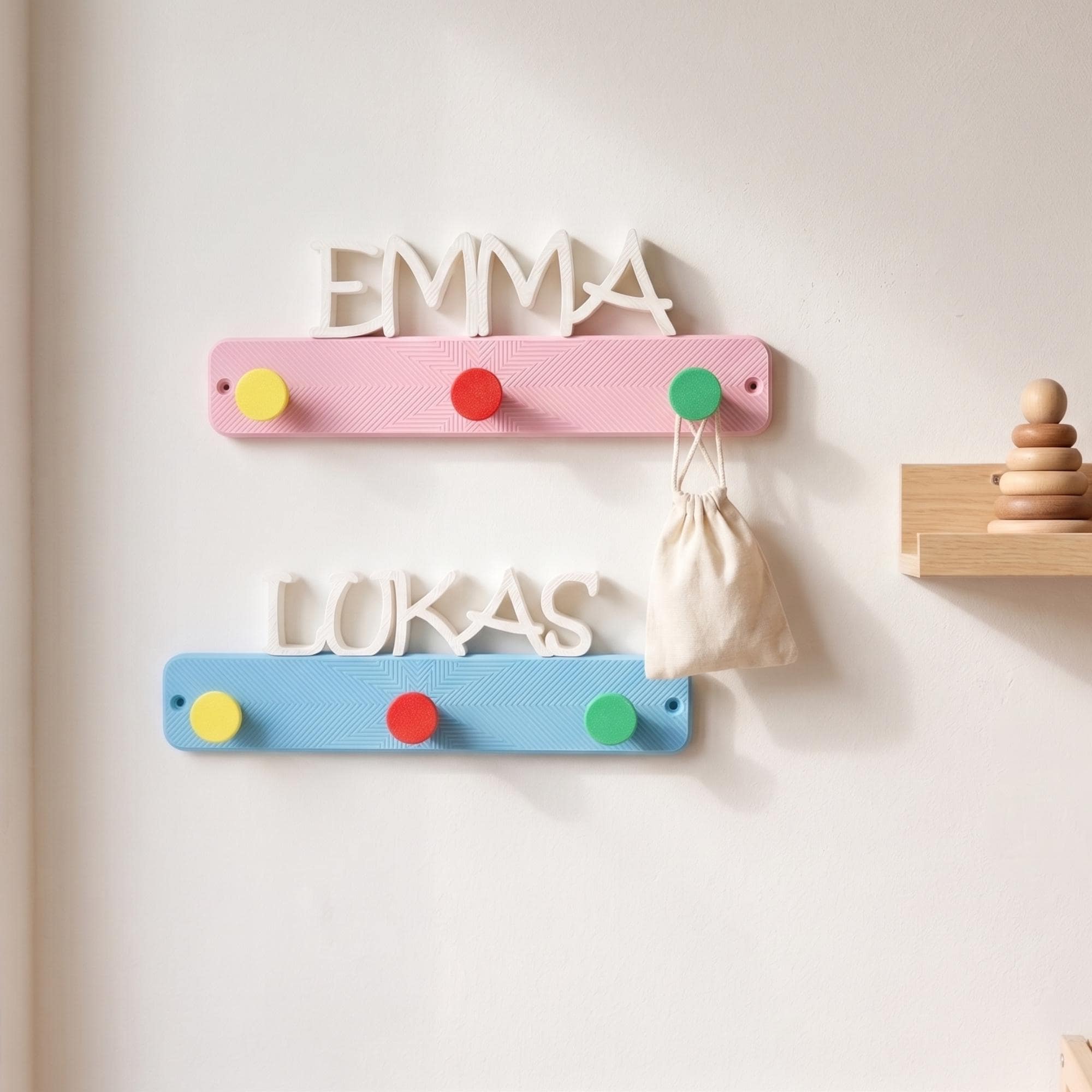 Personalized Floating Nursery Name Wall Hook
