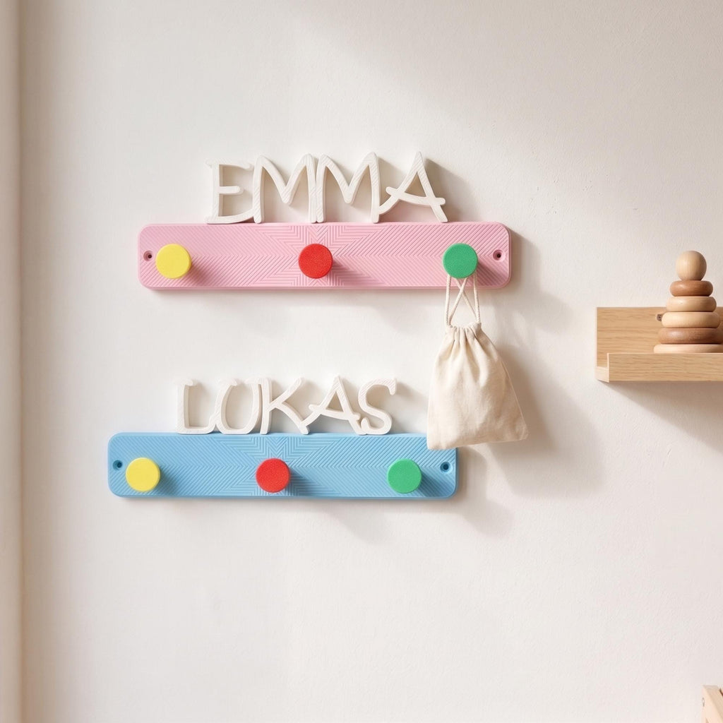 Personalized Colorful Kids Wall Hook – detail view 2