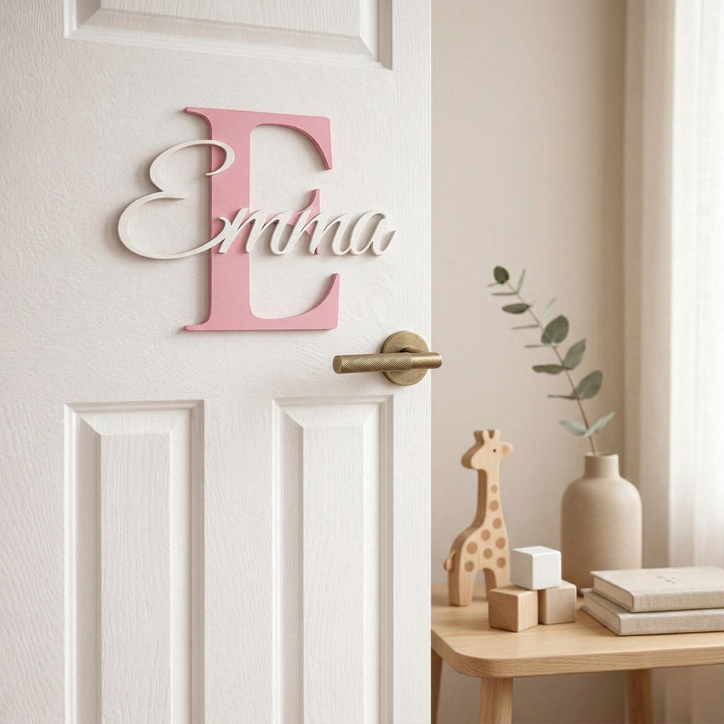 Custom Kids’ Door Name Sign with Initial