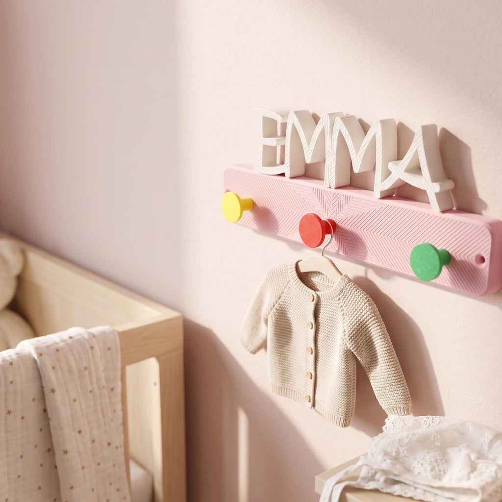 Personalized Modern Kids’ Name Wall Hook