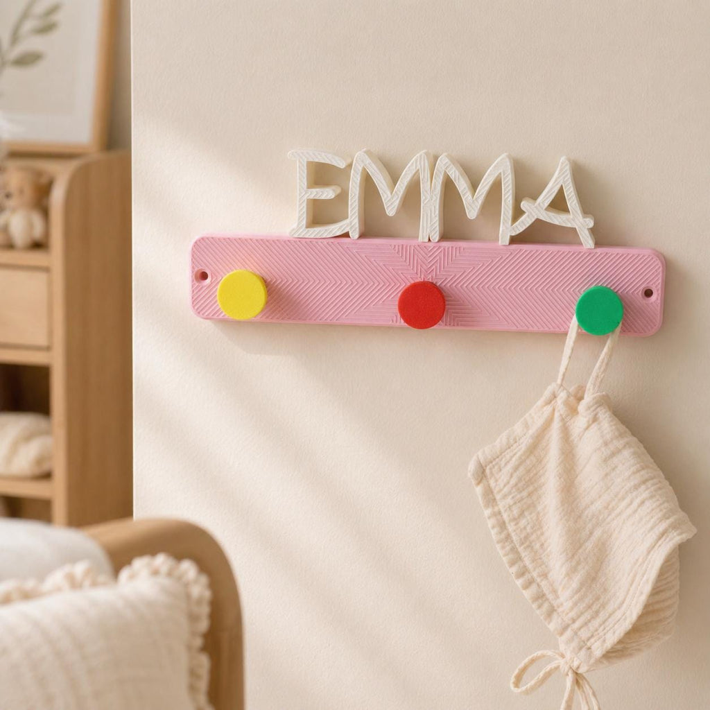 Personalized Modern Kids’ Name Wall Hook