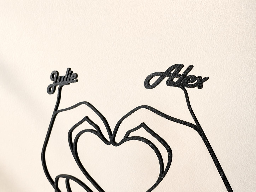 Personalized Couple Hands Heart Stand – detail view 4