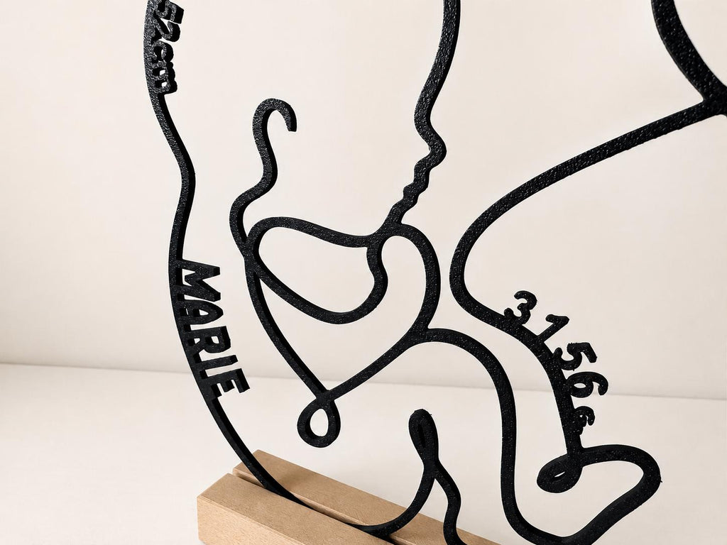 Personalized Baby Birth Details Name Stand – detail view 4
