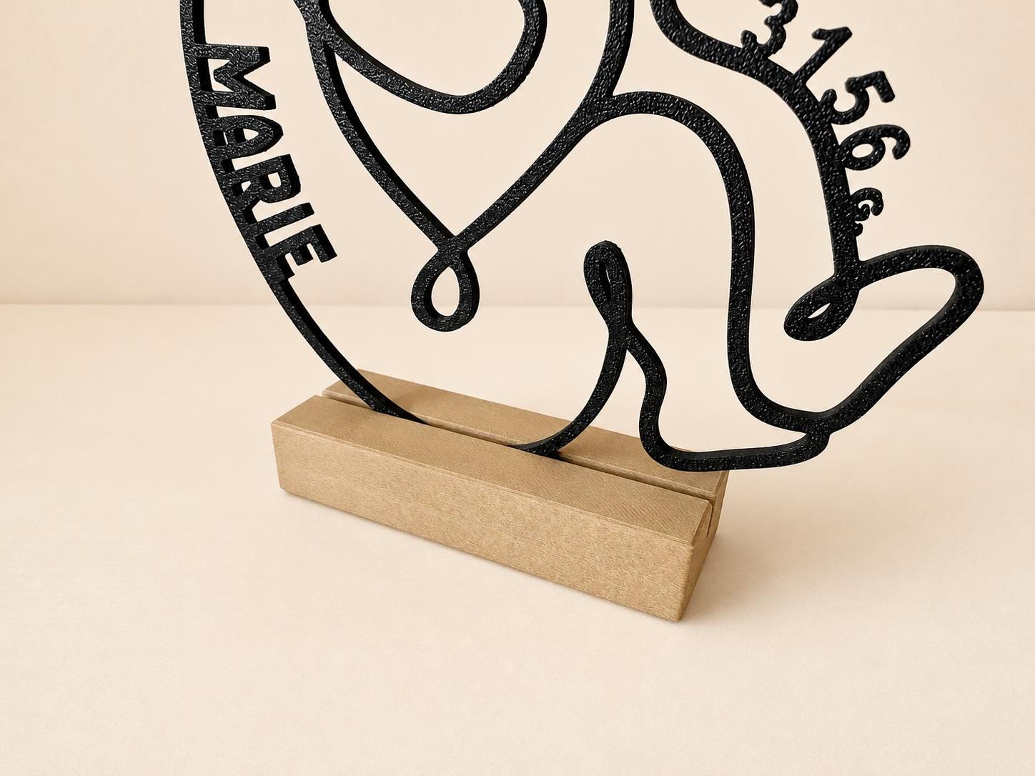 Personalized Baby Birth Details Name Stand – detail view 3