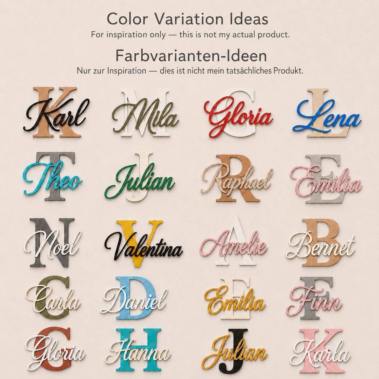 Custom Nursery Name Sign with Initial