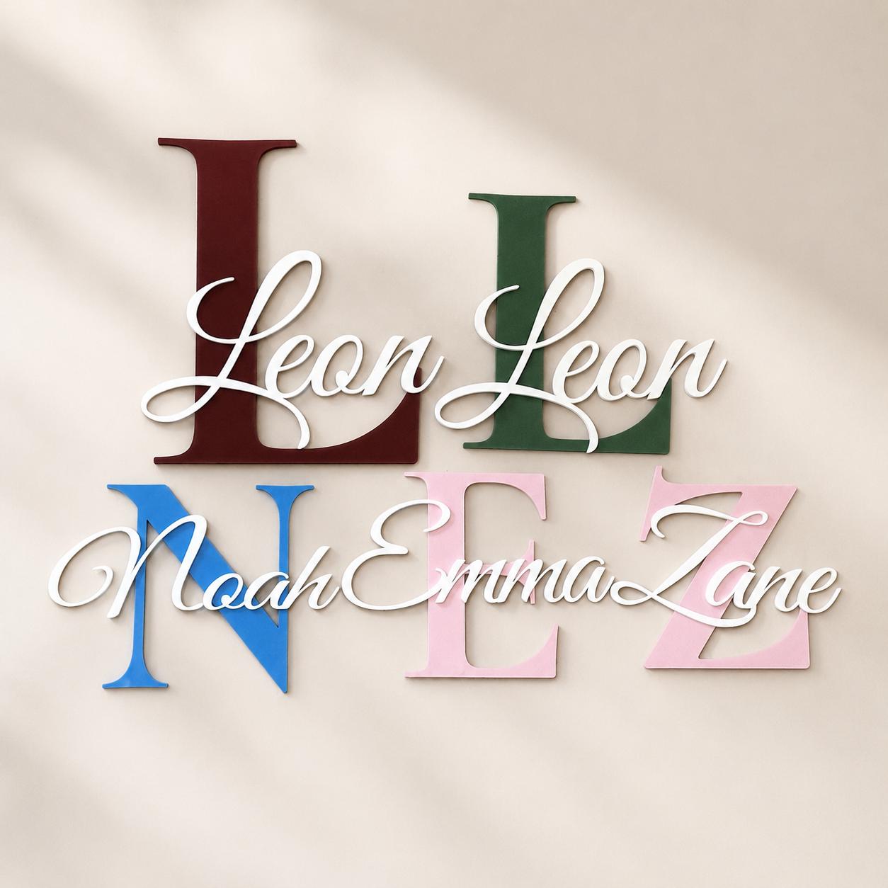 Custom Kids’ Door Name Sign with Initial