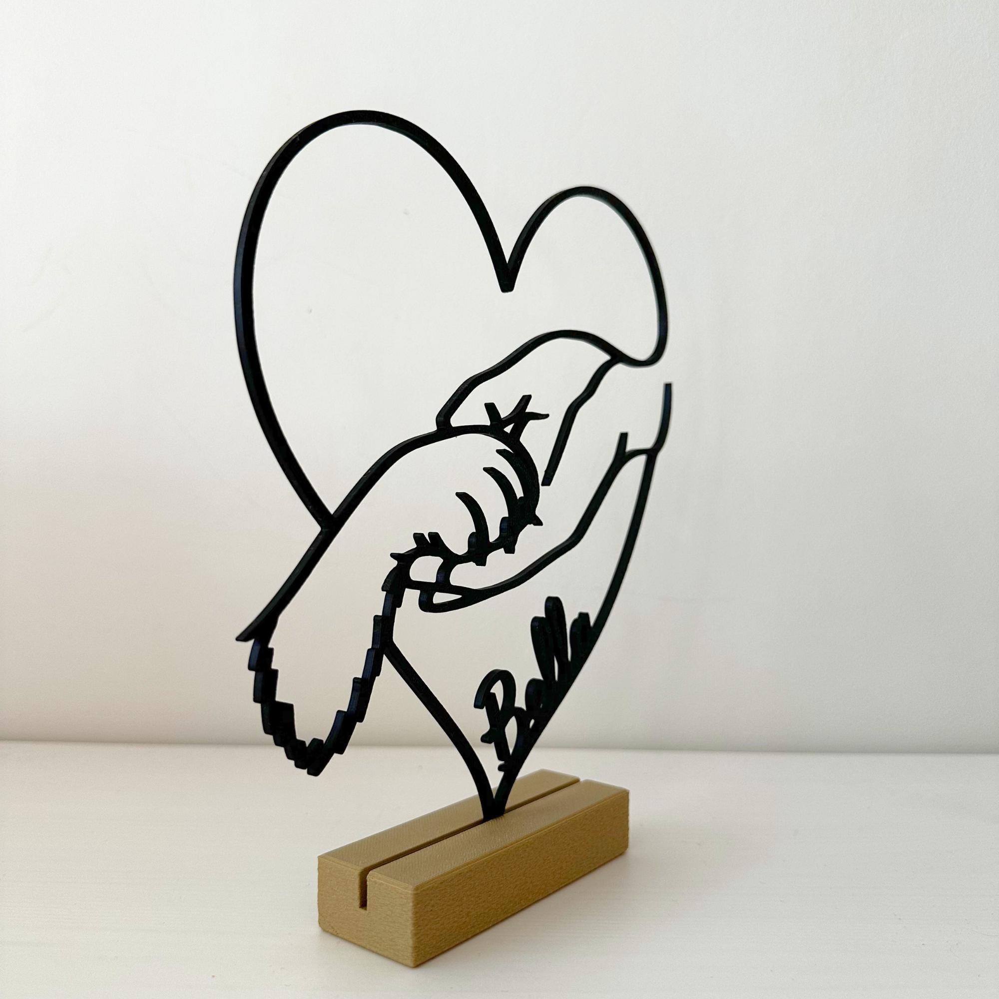 Personalized Dog Paw and Hand Heart Stand – detail view 5