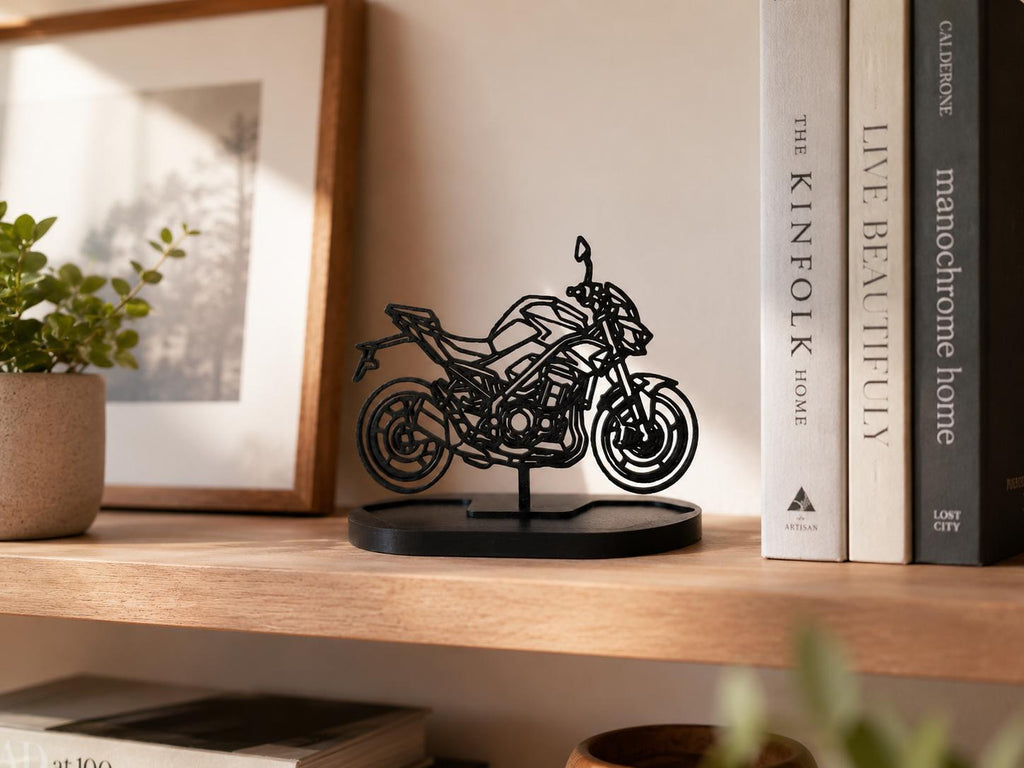 Z900-Style Motorcycle Model in Carbon-Fiber PLA – detail view 6