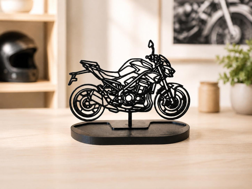 Z900-Style Motorcycle Model in Carbon-Fiber PLA