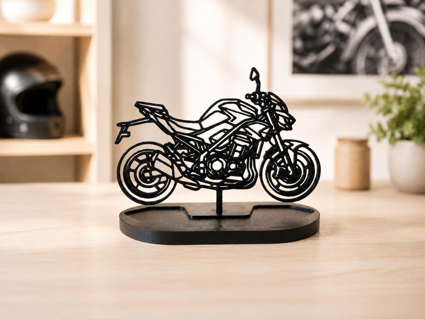 Z900-Style Motorcycle Model in Carbon-Fiber PLA