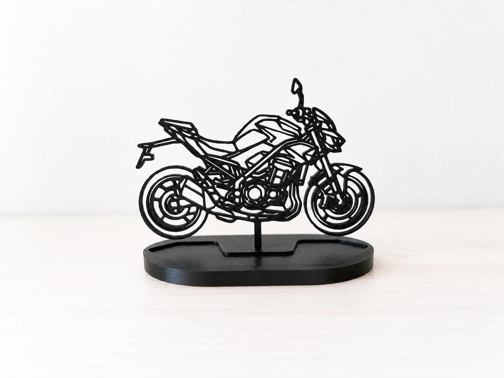Z900-Style Motorcycle Model in Carbon-Fiber PLA – detail view 2