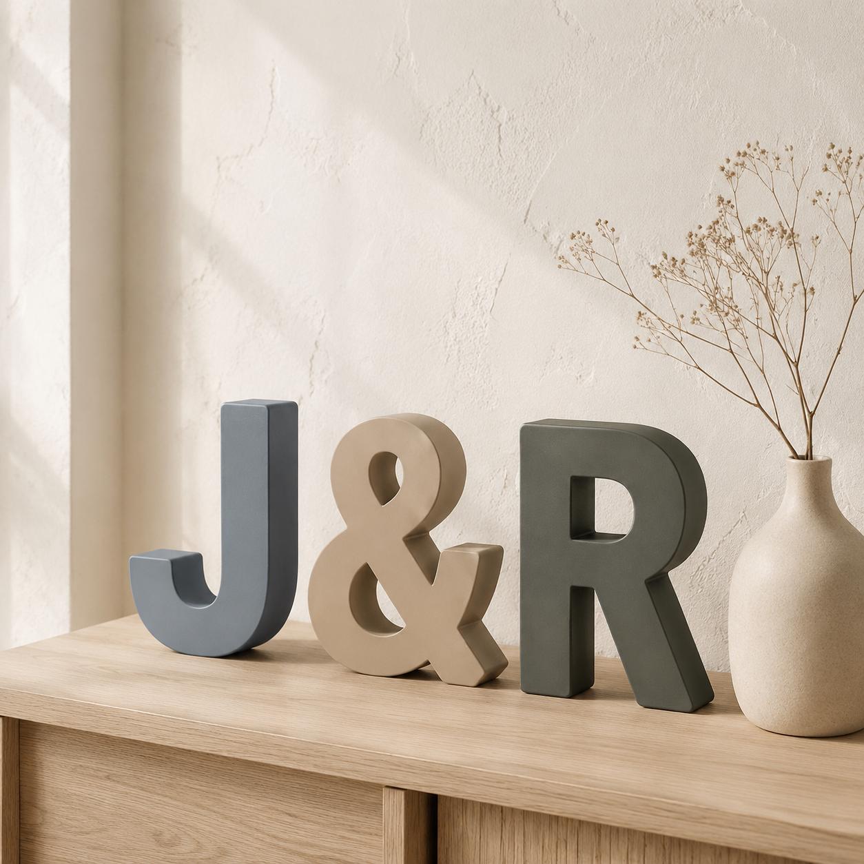 Custom Couples Initials – Freestanding 3D Letters