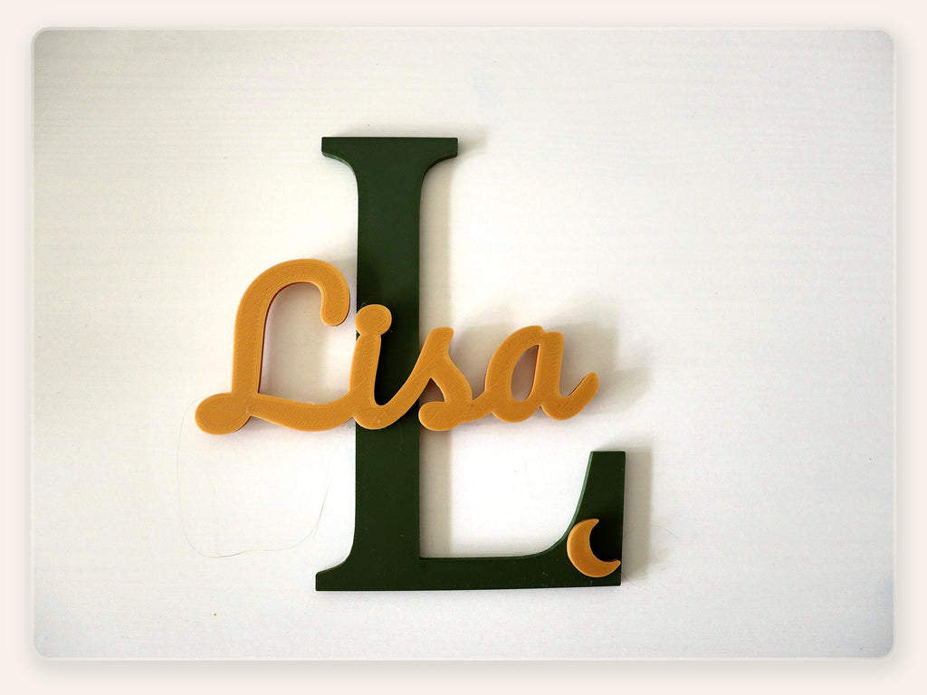 Personalized Layered Initial Name Sign – detail view 11