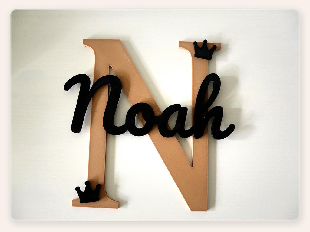 Personalized Layered Initial Name Sign – detail view 12