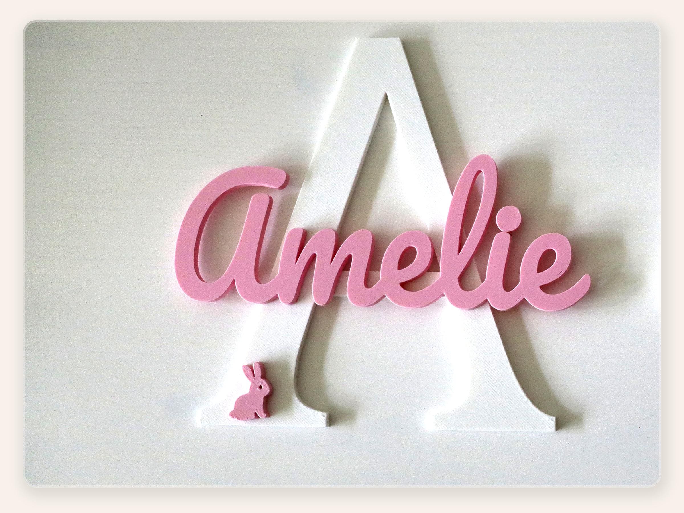Personalized Layered Initial Name Sign – detail view 6