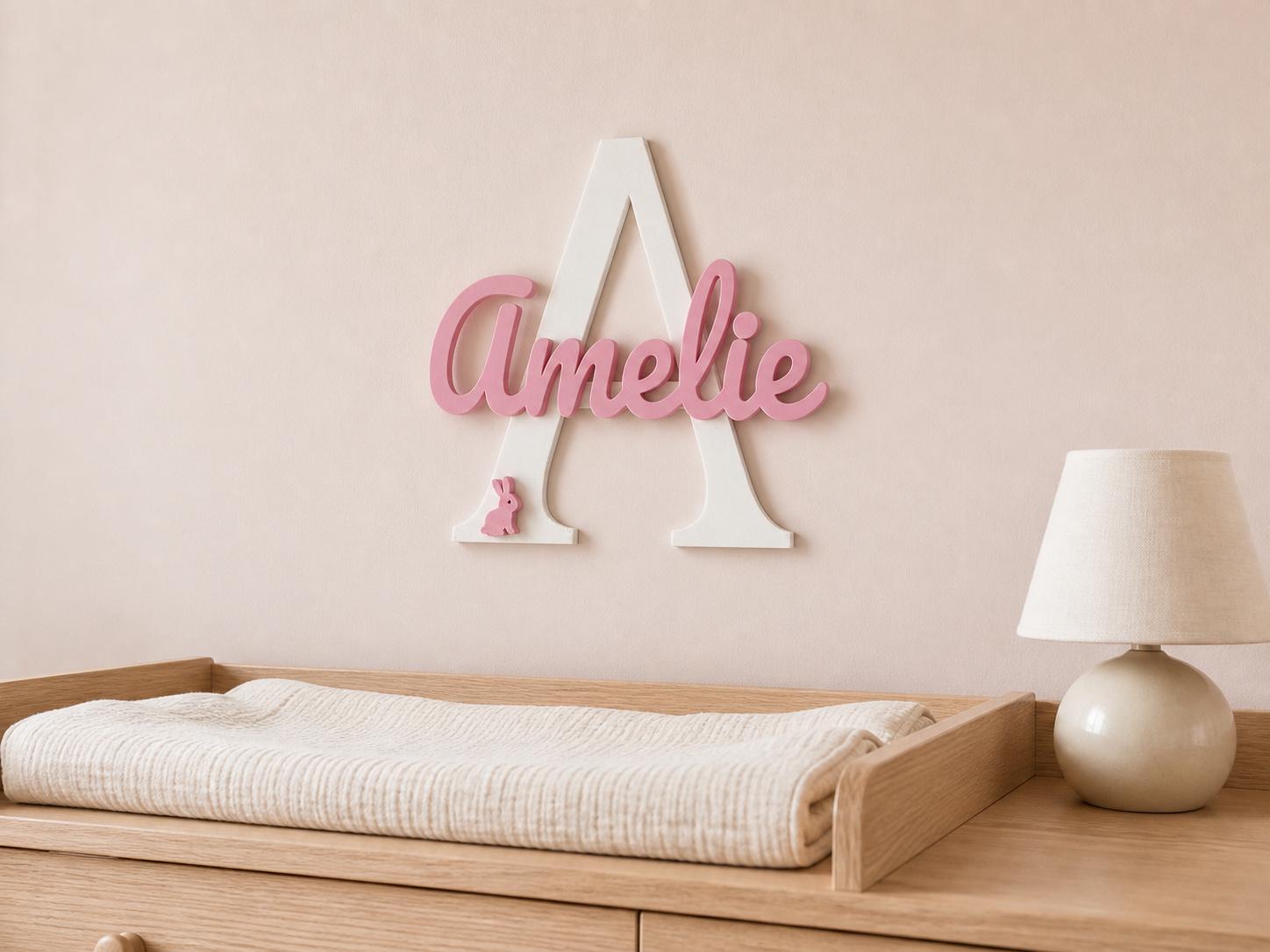 Personalized Layered Initial Name Sign – detail view 4