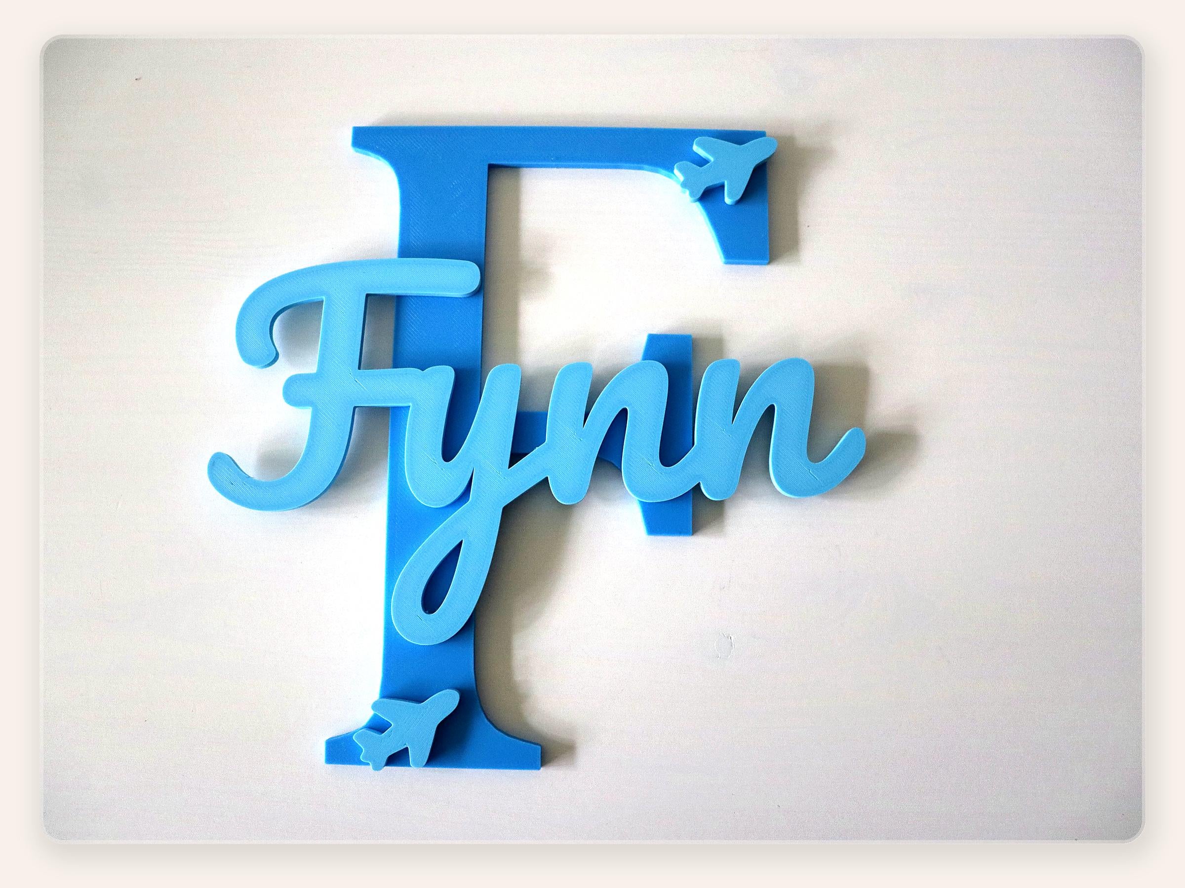 Personalized Layered Initial Name Sign – detail view 13