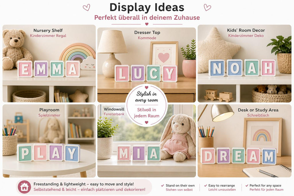 Personalized Freestanding Name Blocks – detail view 9