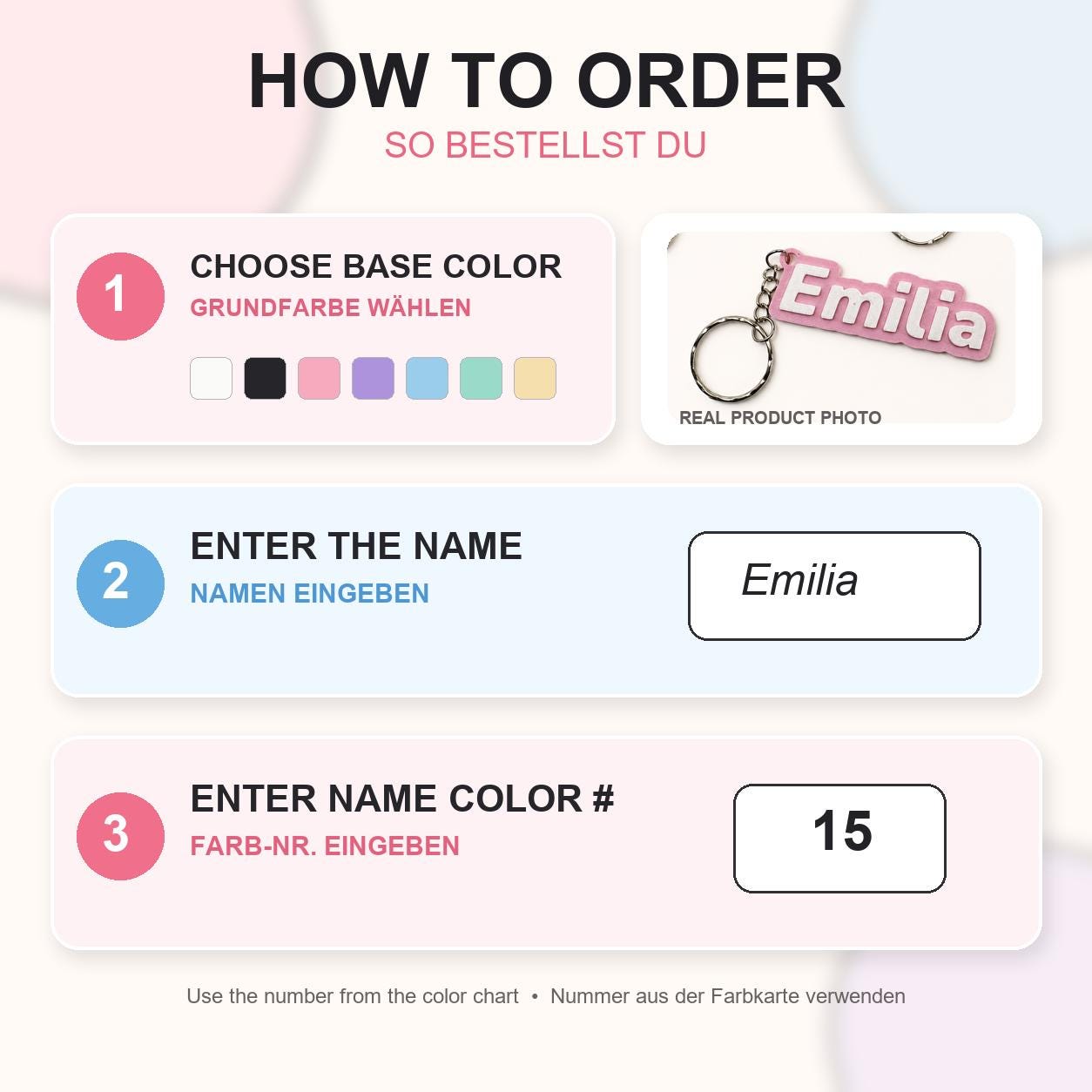 Personalized Name Keychain for Backpack – detail view 3