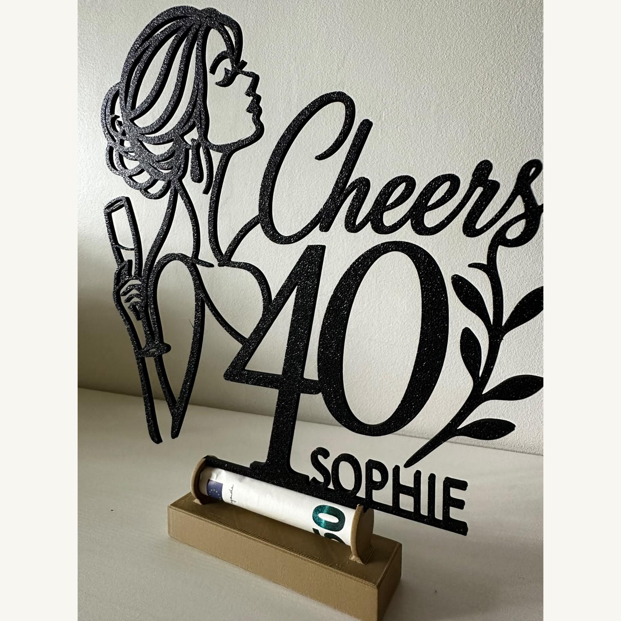 Personalized 40th Birthday Money Holder – detail view 7