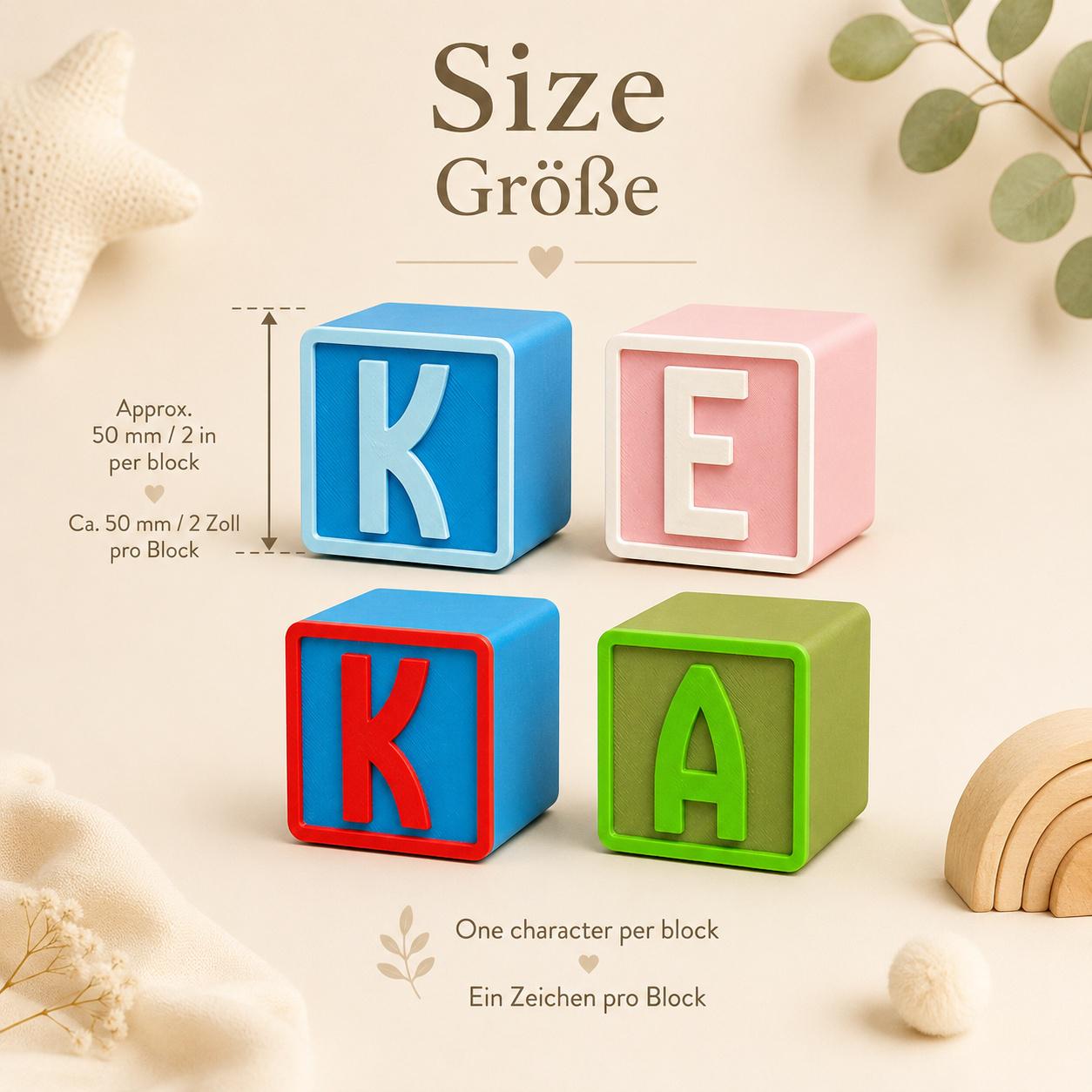 Personalized Freestanding Name Blocks – detail view 5