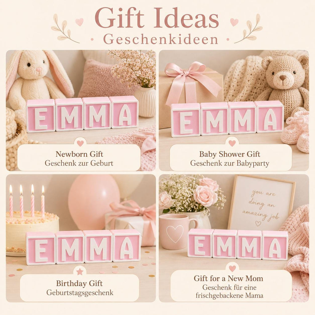 Personalized Freestanding Name Blocks – detail view 10