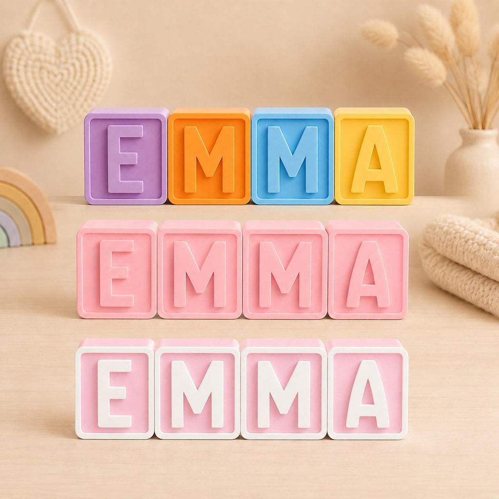 Personalized Freestanding Name Blocks – detail view 8