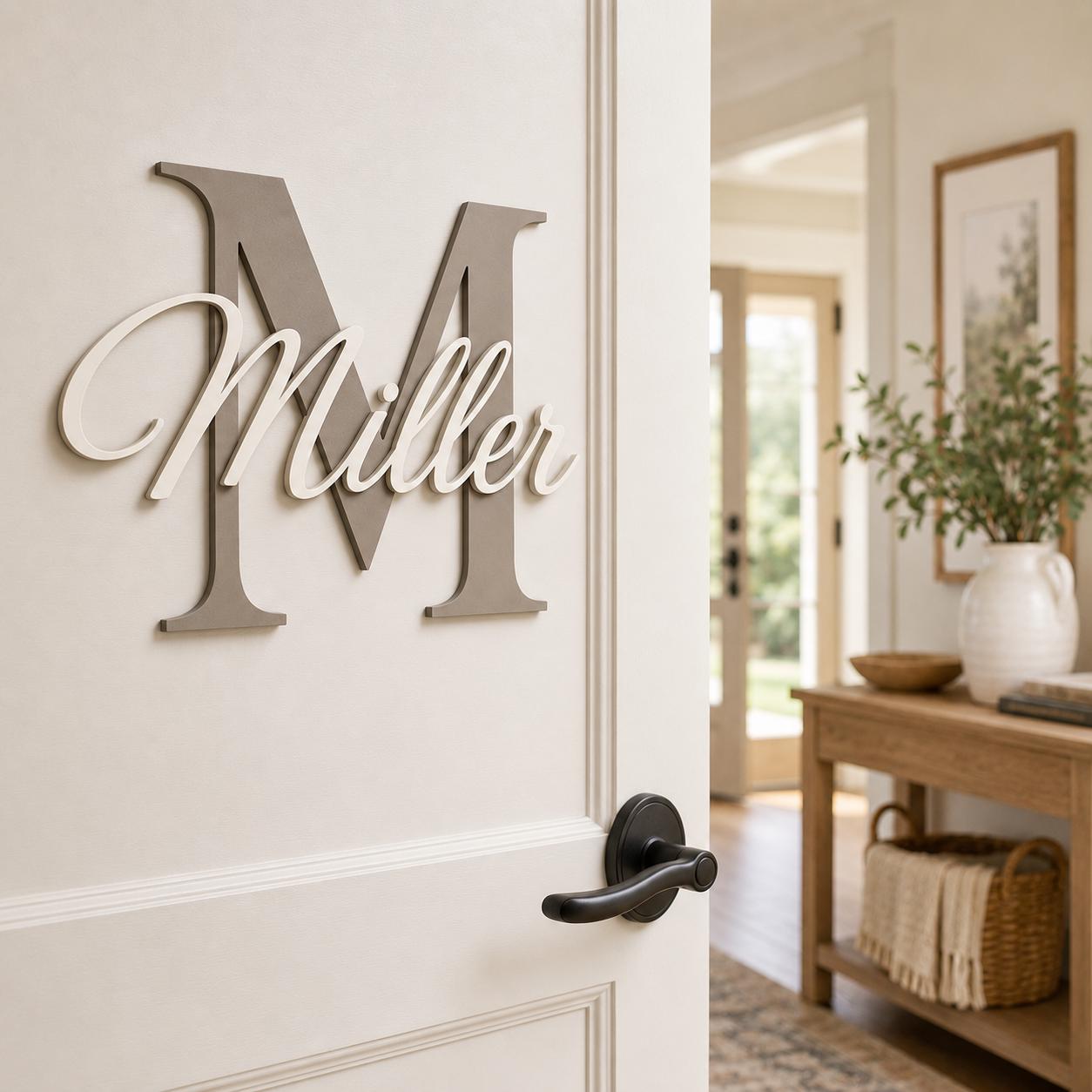 Personalized Family Name Door Sign