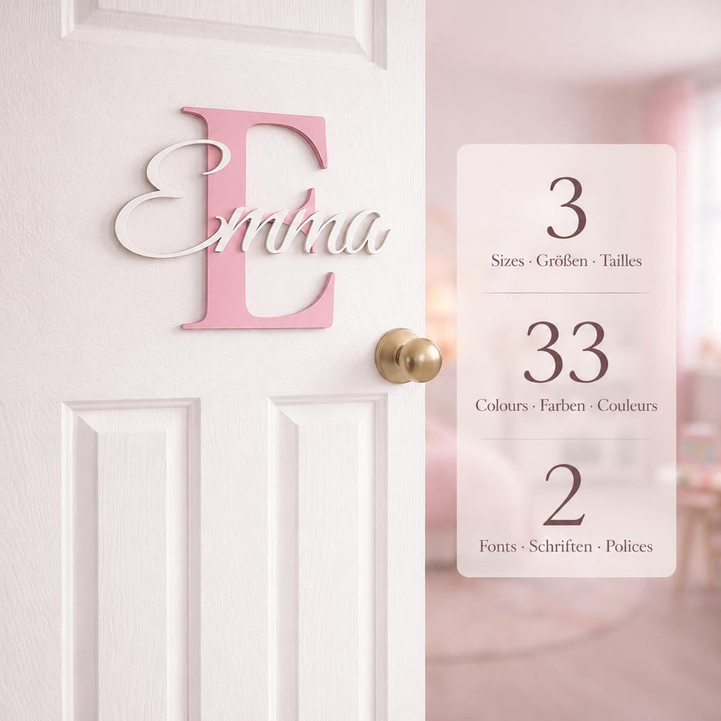 Personalized Baby Name Plaque with Initial