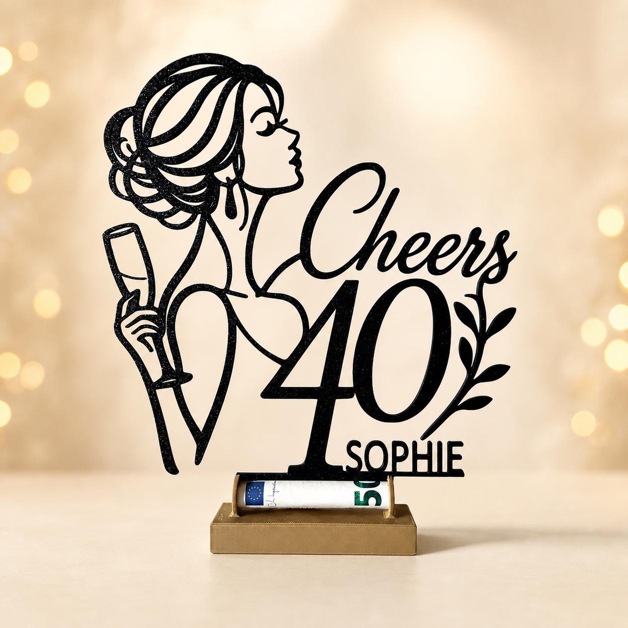 Personalized 40th Birthday Money Holder