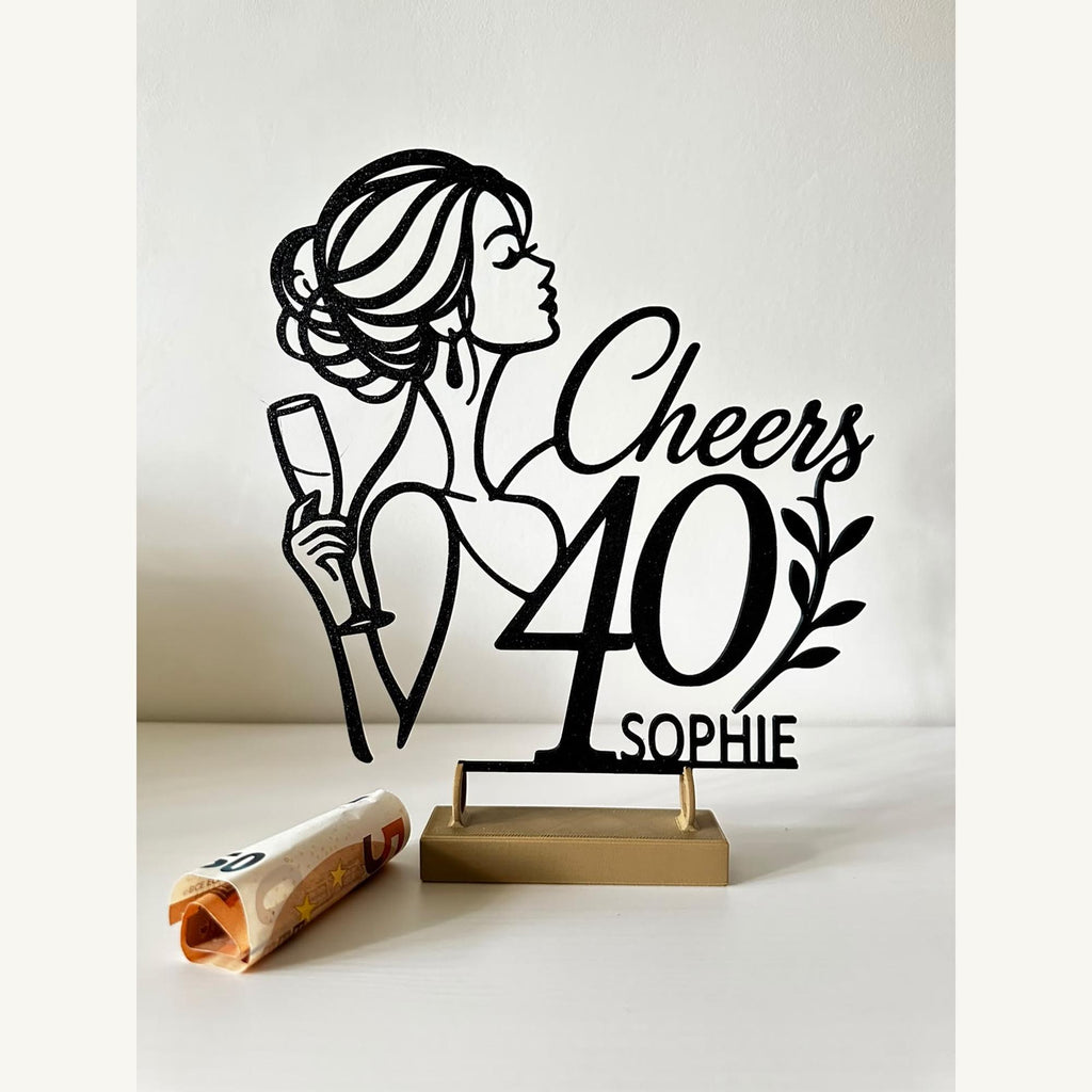 Personalized 40th Birthday Money Holder – detail view 10