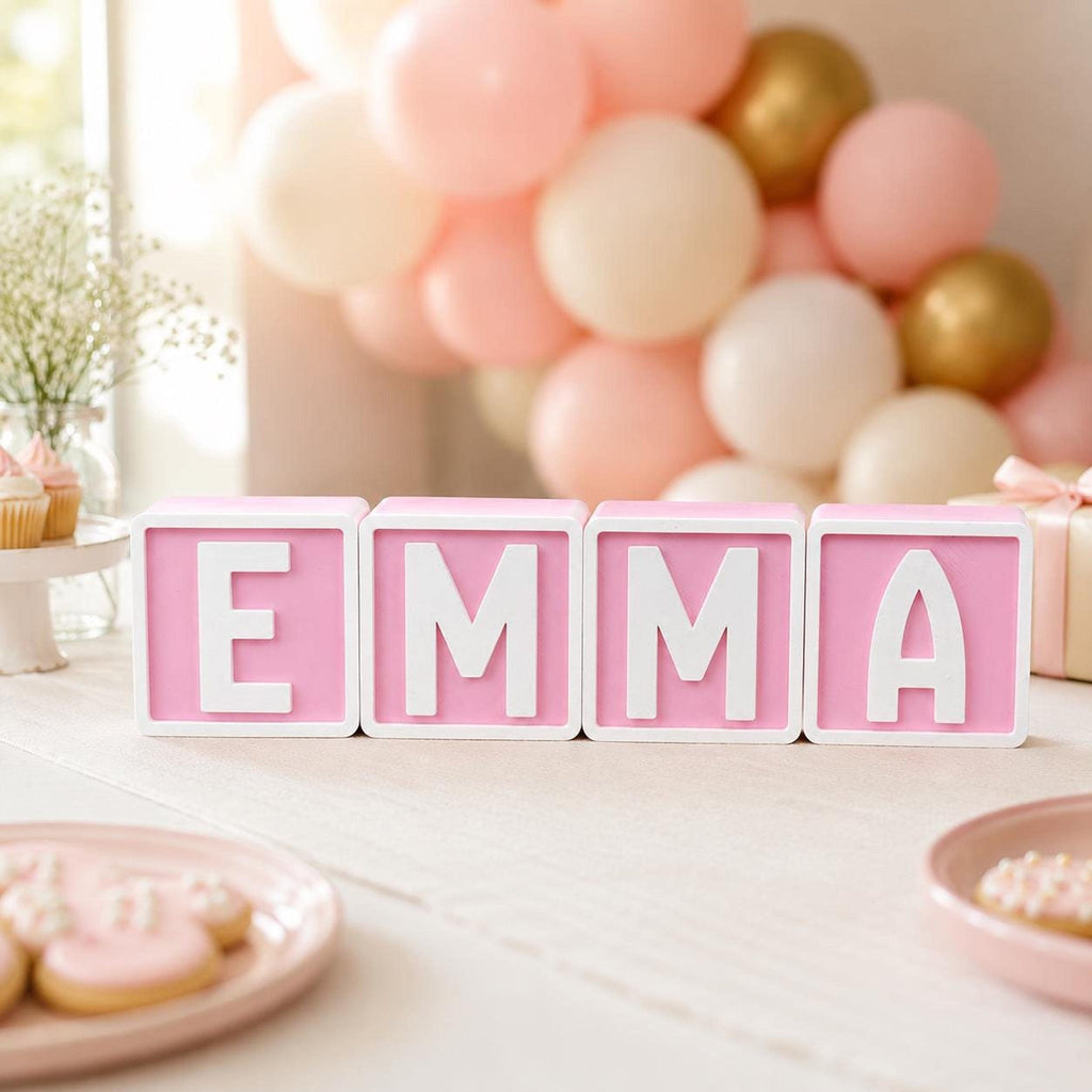 Personalized Freestanding Name Blocks – detail view 2