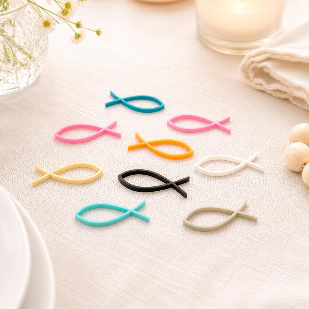 Ichthys Fish Table Scatter for Baptism