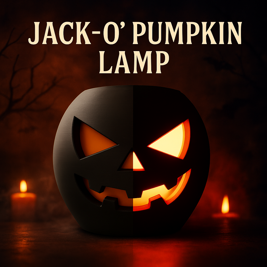 🎃 Ķirbju lampa “Jack-O'” – melna Helovīna gaismas dekorācija