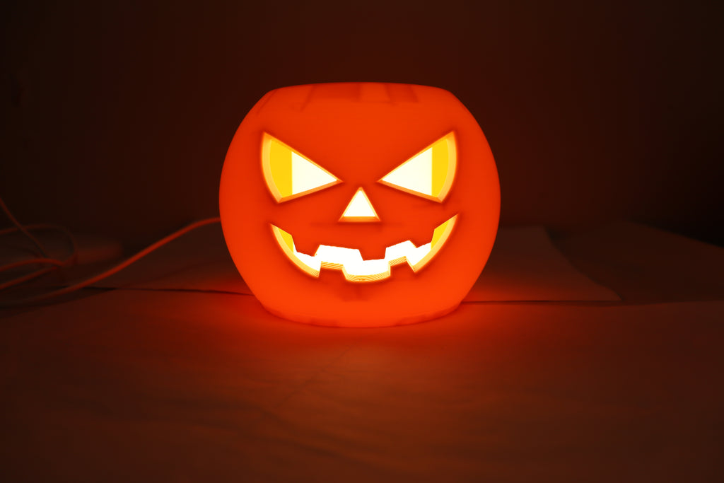 🎃 Jack-O’ Pumpkin Mini Lamp – Portable Halloween Light - Orange