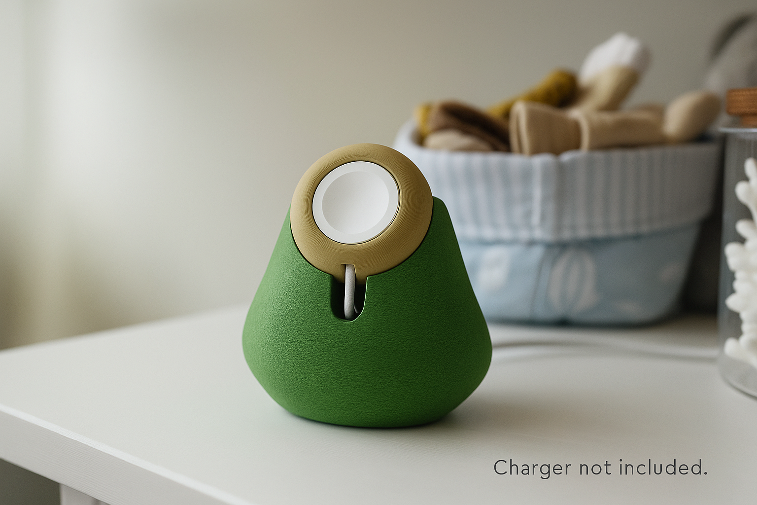 Apple Watch Charging Stand – Minimal Nightstand Dock & Cable Organizer